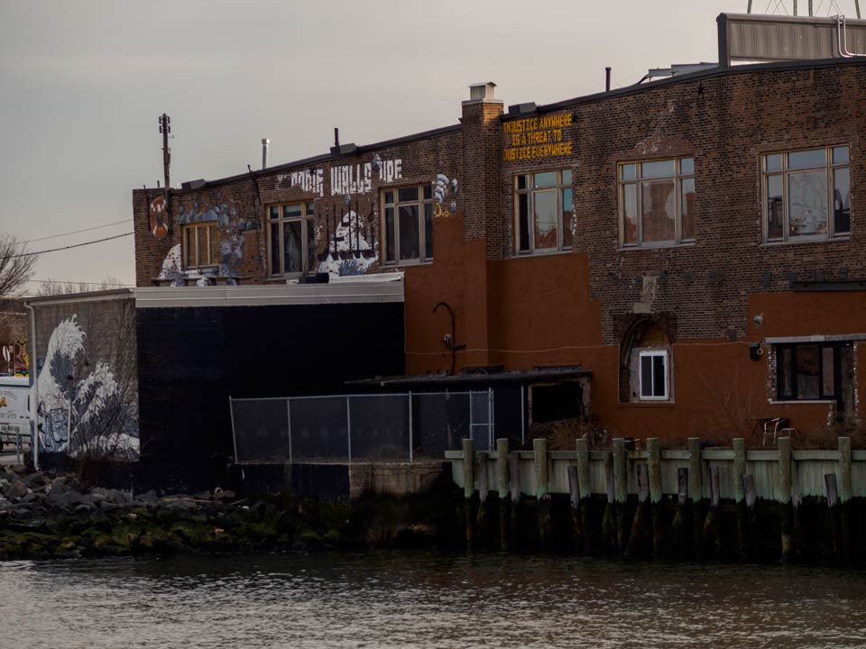 a building on the waterfront in Red Hook